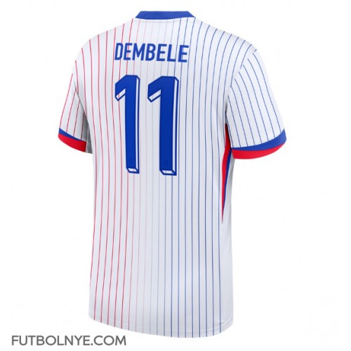 Camiseta Francia Ousmane Dembele #11 Visitante Equipación Eurocopa 2024 manga corta